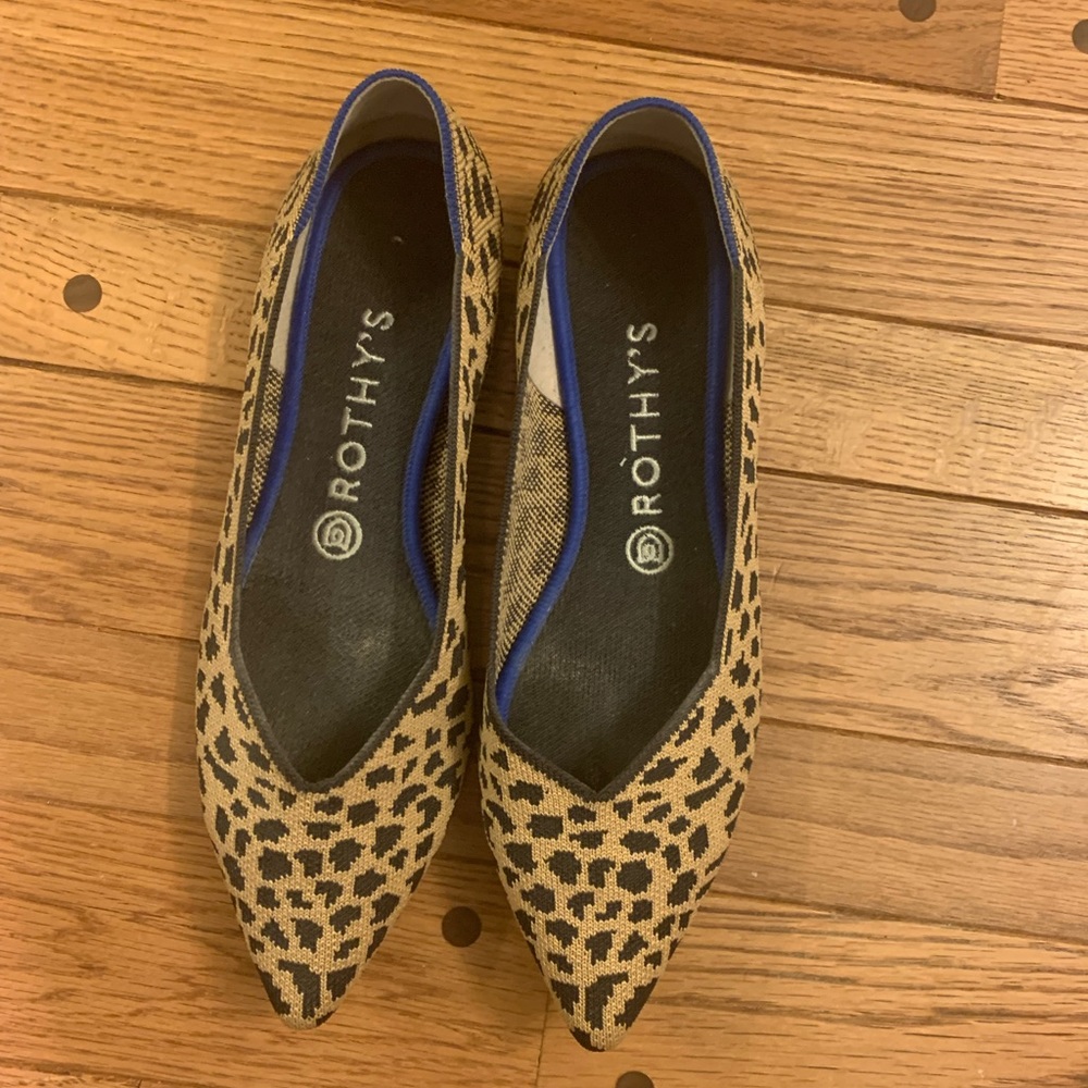 Rothy’s Leopard “The Point” Flat